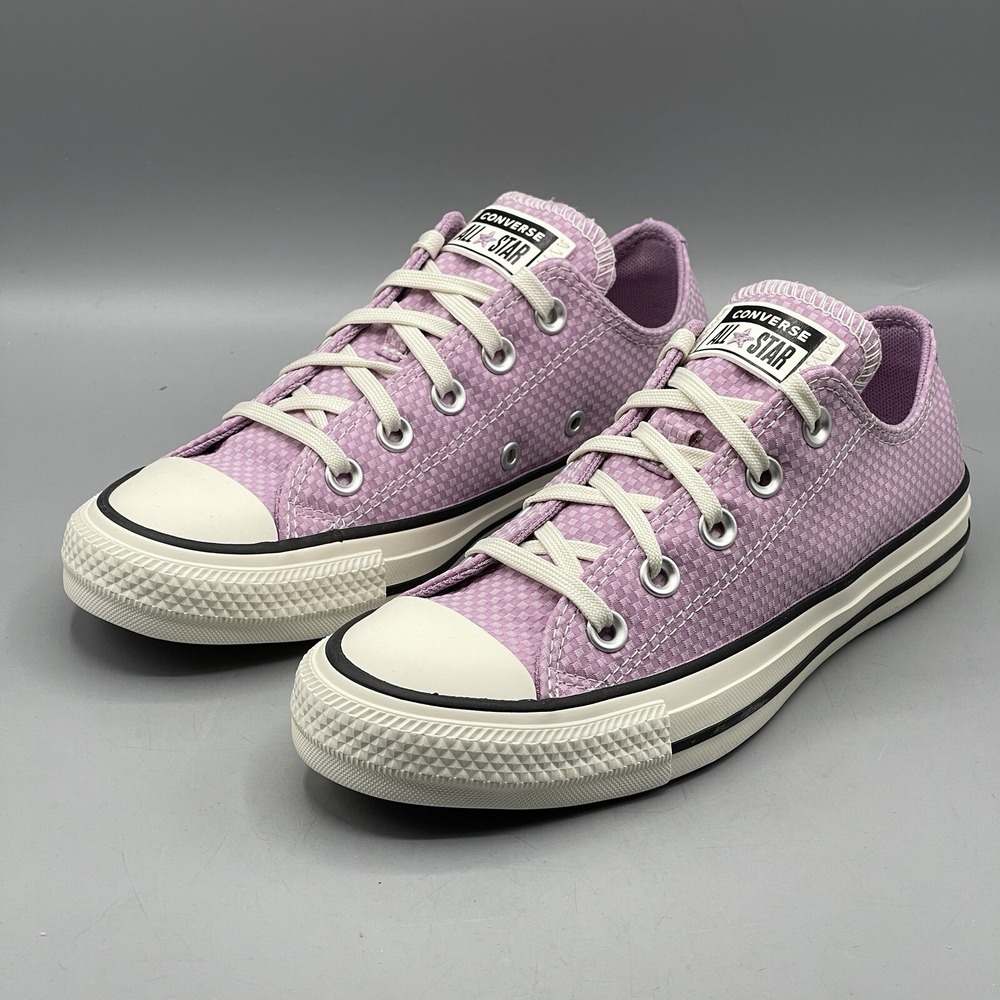 Converse Women's 5 Sneakers Purple Lavender Checked Low Top CTAS A11627C‎